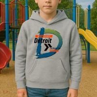 Detroit Wayne County Michigan Modern Logo Kids Hoodie thumb 2