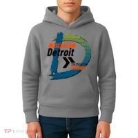 Detroit Wayne County Michigan Modern Logo Kids Hoodie thumb 4