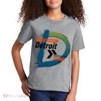 Detroit Wayne County Michigan Modern Logo Kids T-Shirt thumb 2
