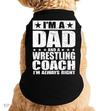 Dad Wrestling Coach Coaches Fathers Day Gift Doggie Tank