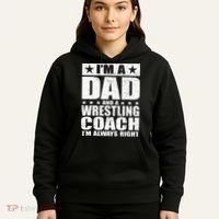 Dad Wrestling Coach Coaches Fathers Day Gift Hoodie thumb 5