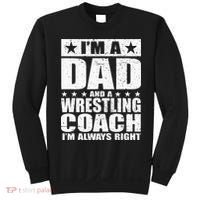 Dad Wrestling Coach Coaches Fathers Day Gift Sweatshirt thumb 0