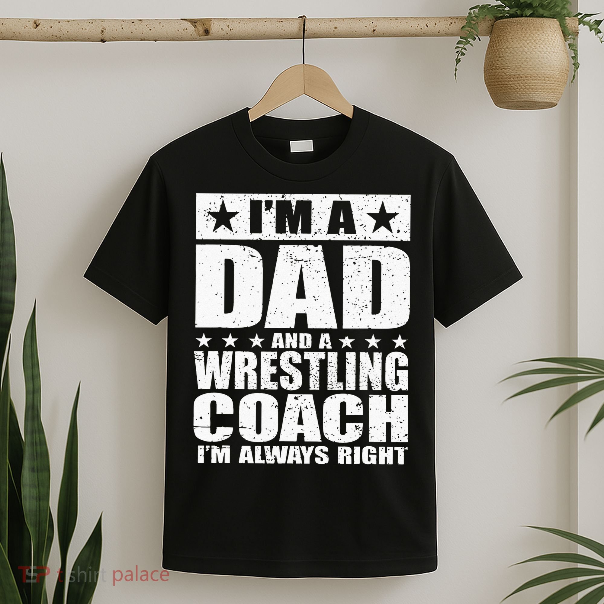 Dad Wrestling Coach Coaches Fathers Day Gift T-Shirt