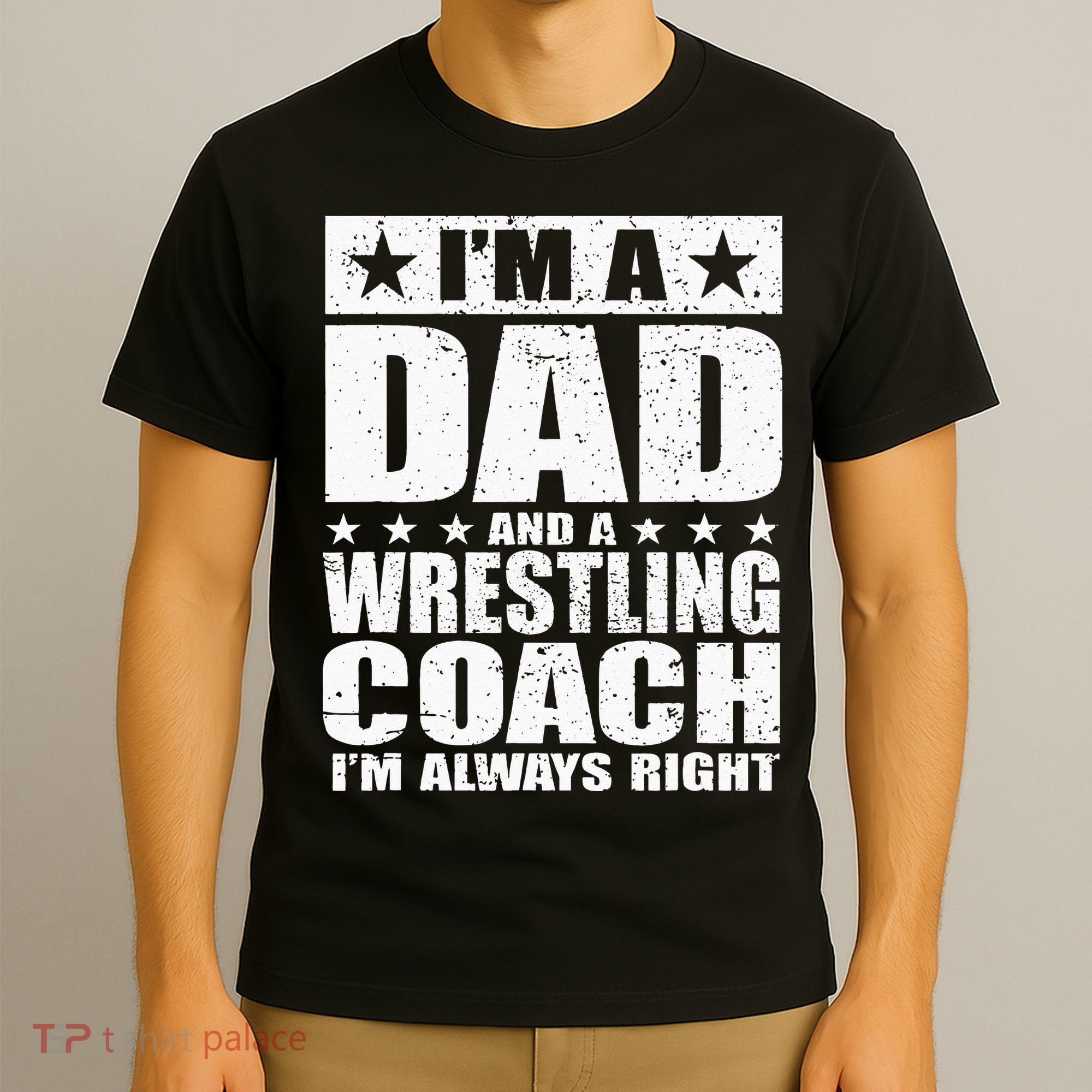 Dad Wrestling Coach Coaches Fathers Day Gift T-Shirt