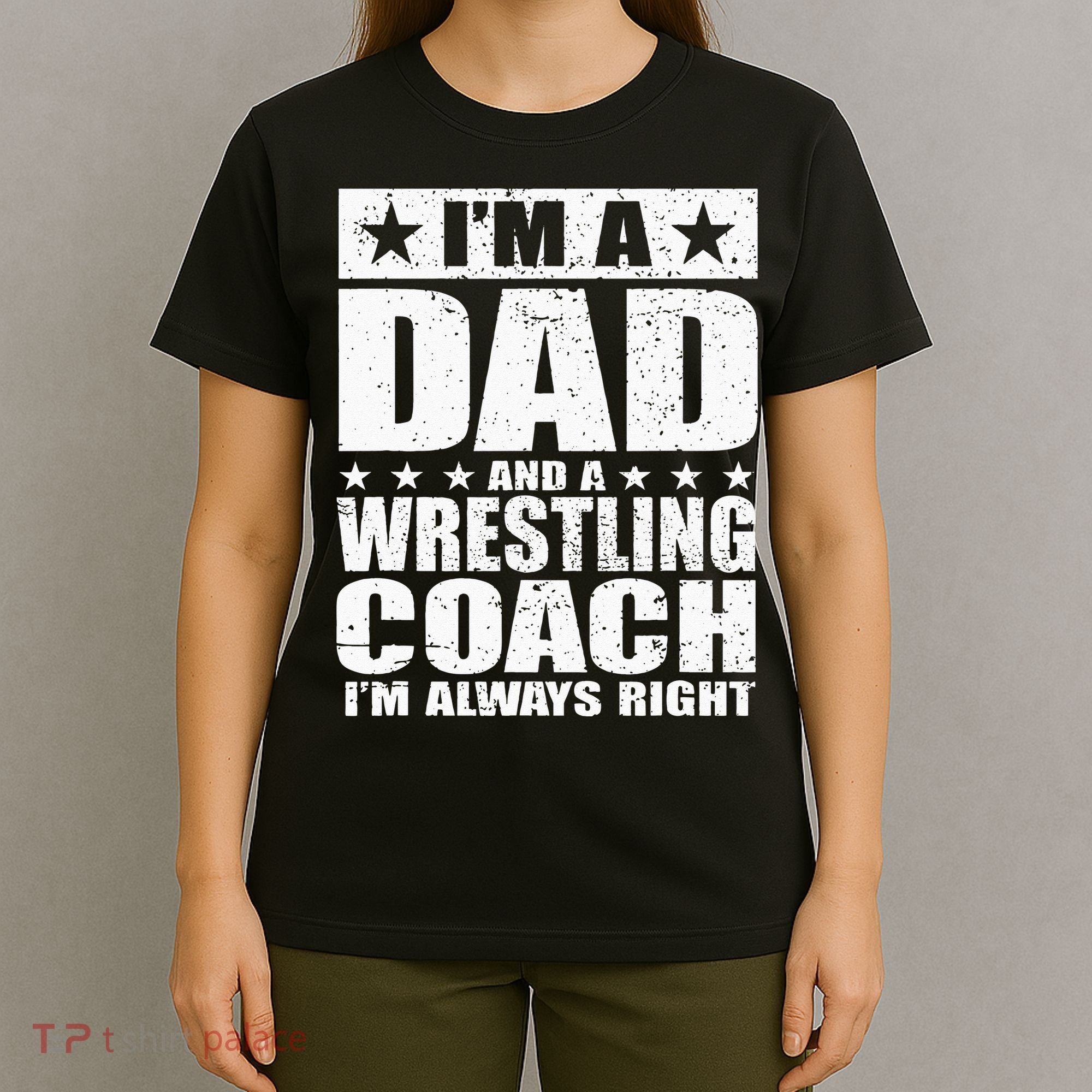 Dad Wrestling Coach Coaches Fathers Day Gift T-Shirt