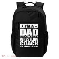 Dad Wrestling Coach Coaches Fathers Day Gift Backpack thumb 0