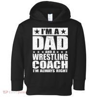 Dad Wrestling Coach Coaches Fathers Day Gift Toddler Hoodie thumb 0