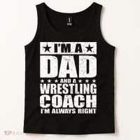Dad Wrestling Coach Coaches Fathers Day Gift Tank Top thumb 2