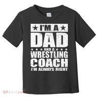 Dad Wrestling Coach Coaches Fathers Day Gift Toddler T-Shirt thumb 0