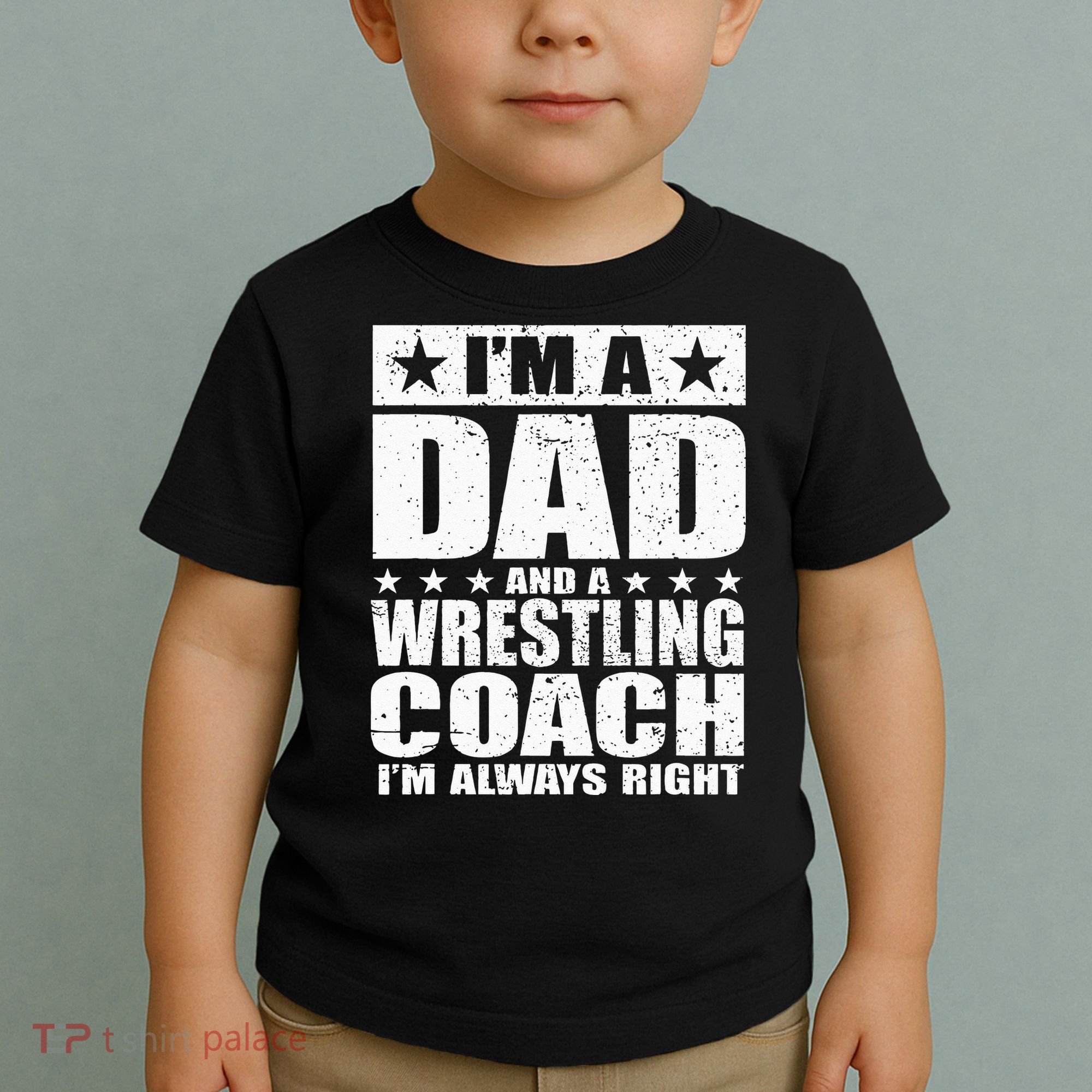 Dad Wrestling Coach Coaches Fathers Day Gift Toddler T-Shirt