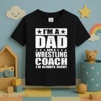 Dad Wrestling Coach Coaches Fathers Day Gift Toddler T-Shirt thumb 3