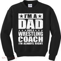 Dad Wrestling Coach Coaches Fathers Day Gift Kids Sweatshirt thumb 0