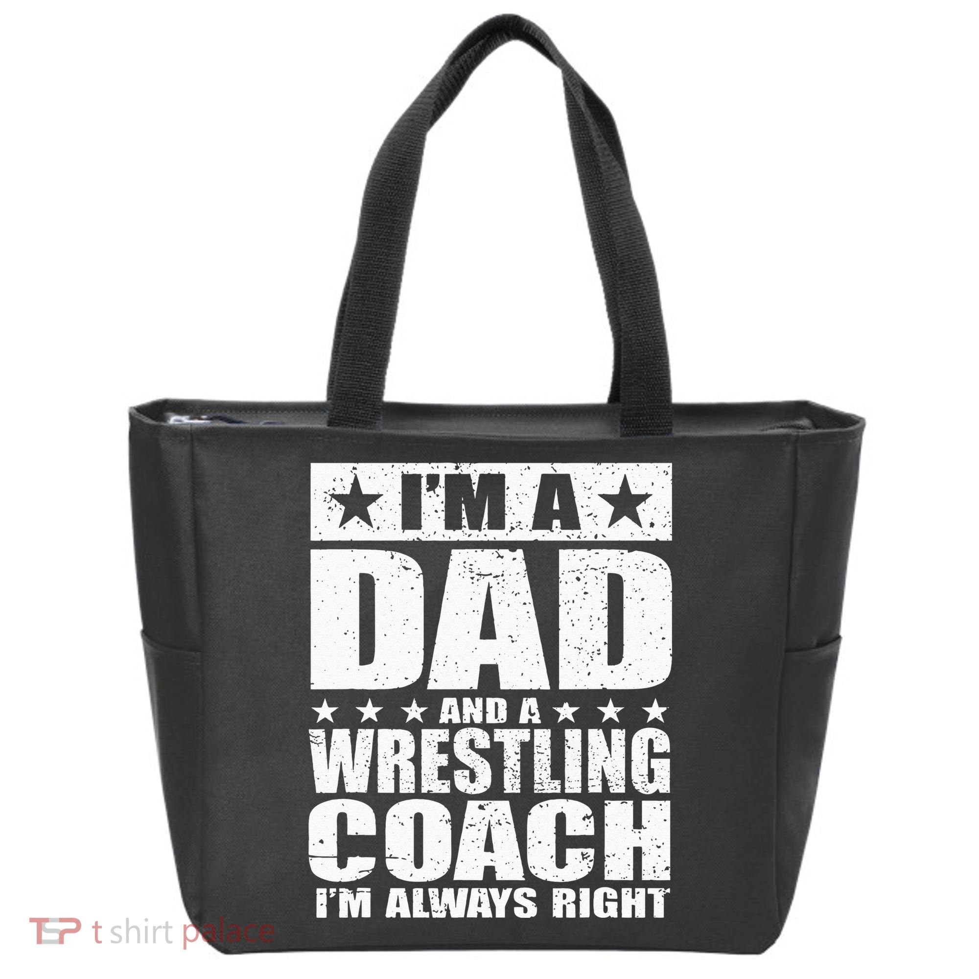 Dad Wrestling Coach Coaches Fathers Day Gift Tote Bag