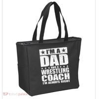 Dad Wrestling Coach Coaches Fathers Day Gift Tote Bag thumb 2
