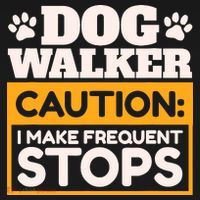 Dog Walker Caution I Make Frequent Stops Funny Dog Walking Ornament thumb 1