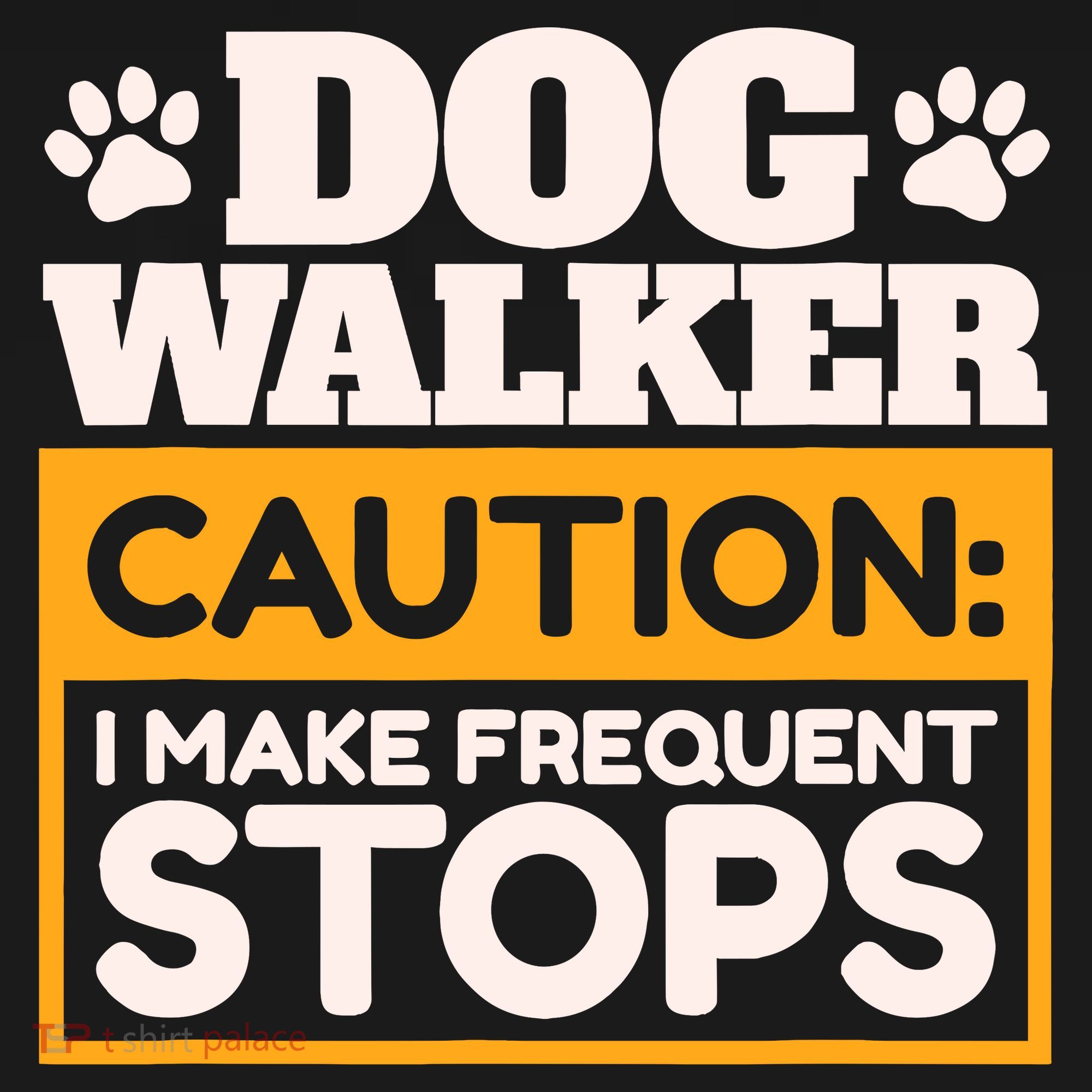 Dog Walker Caution I Make Frequent Stops Funny Dog Walking Ornament