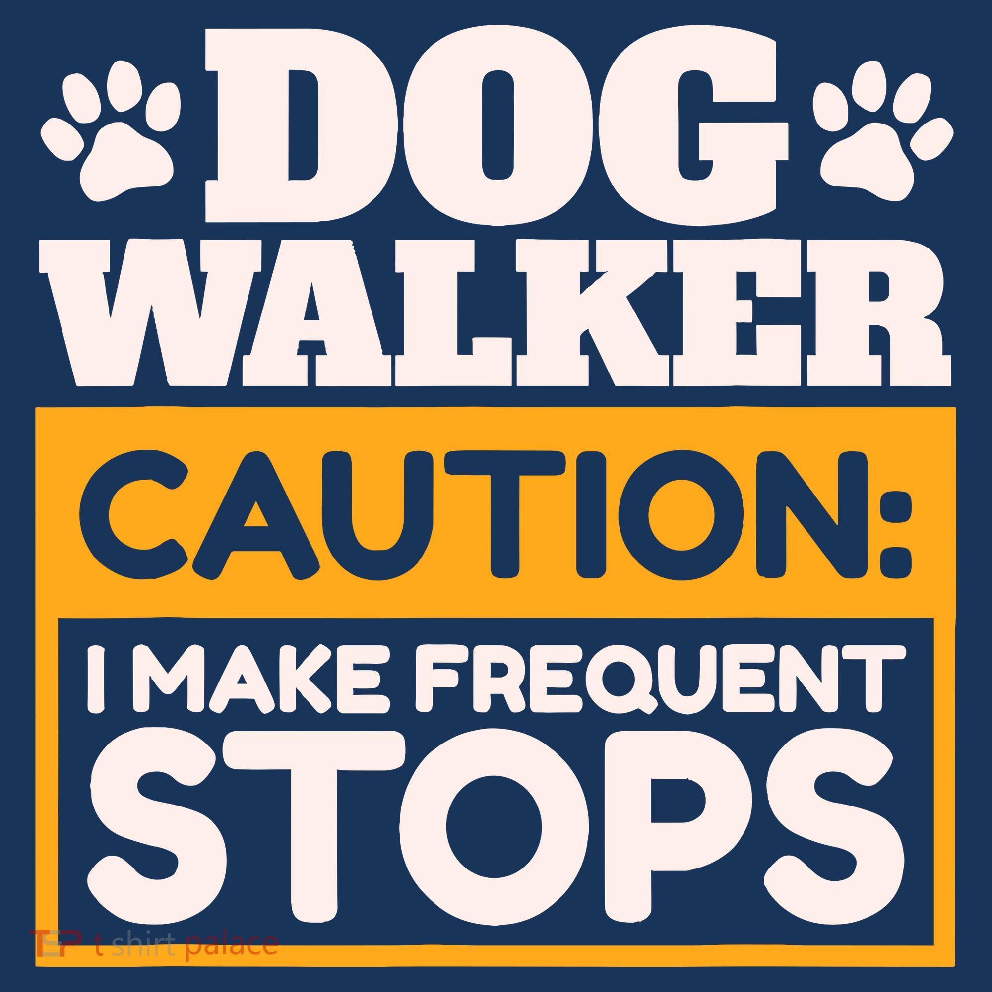 Dog Walker Caution I Make Frequent Stops Funny Dog Walking Mousepad