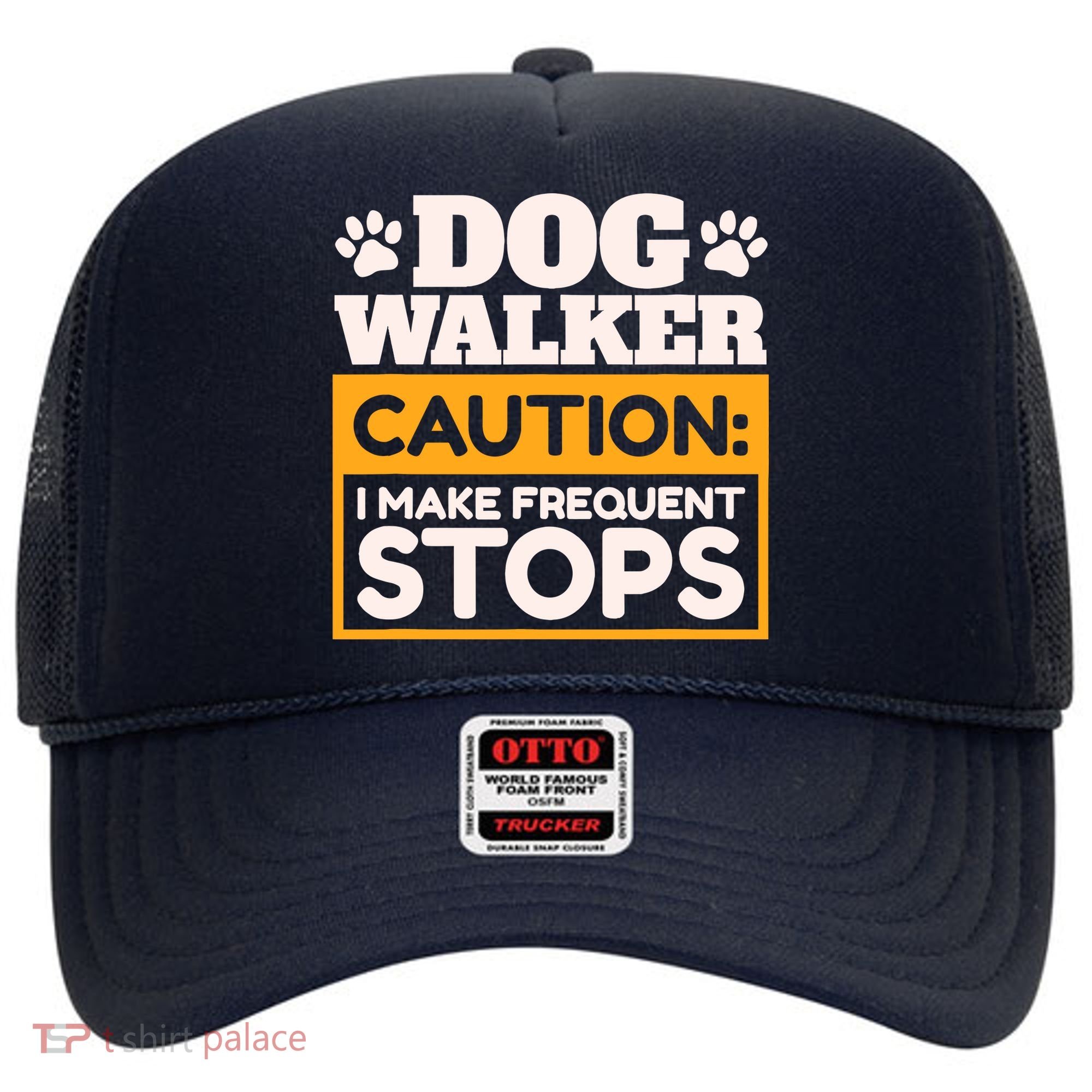 Dog Walker Caution I Make Frequent Stops Funny Dog Walking Hat
