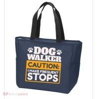 Dog Walker Caution I Make Frequent Stops Funny Dog Walking Tote Bag thumb 3