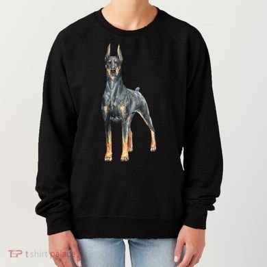 Doberman Watercolor Dog Women's Sweatshirt