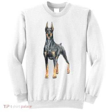 Doberman Watercolor Dog Sweatshirt