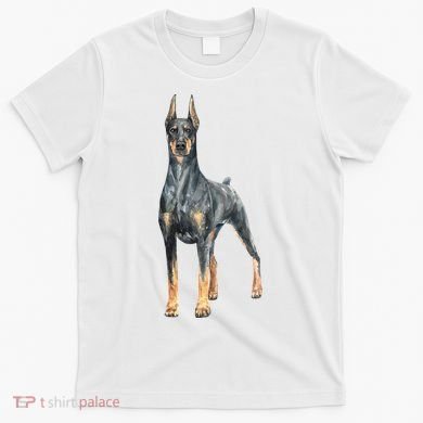 Doberman Watercolor Dog T-Shirt
