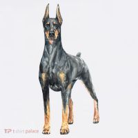 Doberman Watercolor Dog T-Shirt thumb 7