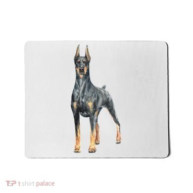 Doberman Watercolor Dog Mousepad
