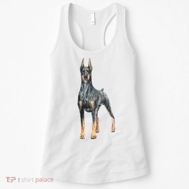 Doberman Watercolor Dog Women's Tank Top