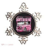 Dont Worry Daddys On His Way Funny Trump In Pink Car 2024 Ornament thumb 0