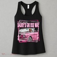 Dont Worry Daddys On His Way Funny Trump In Pink Car 2024 Women's Tank Top thumb 3