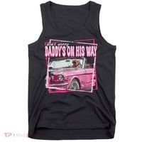 Dont Worry Daddys On His Way Funny Trump In Pink Car 2024 Tank Top thumb 0