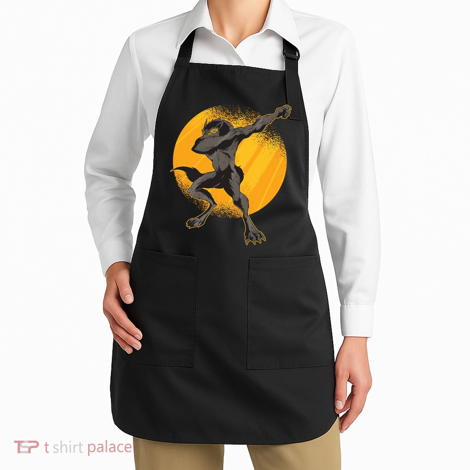 Dabbing Werewolf Apron