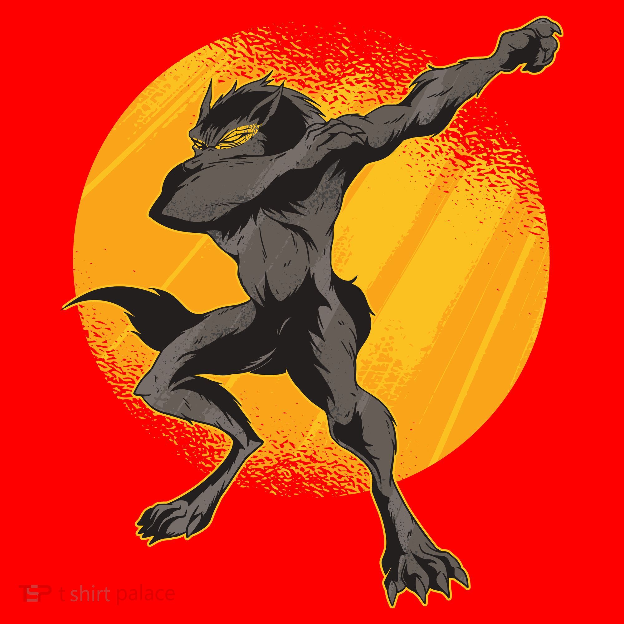 Dabbing Werewolf Santa Hat