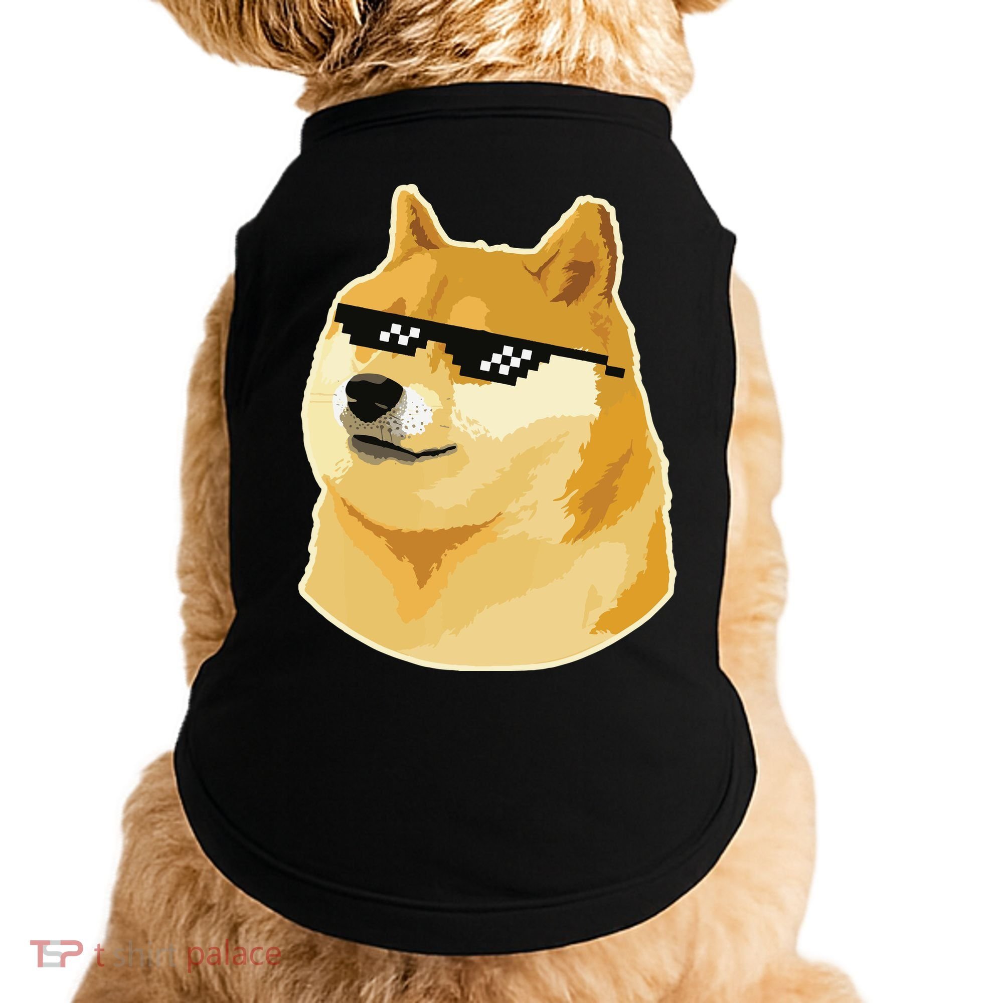 Doge With Deal With It Glasses Doggie Tank