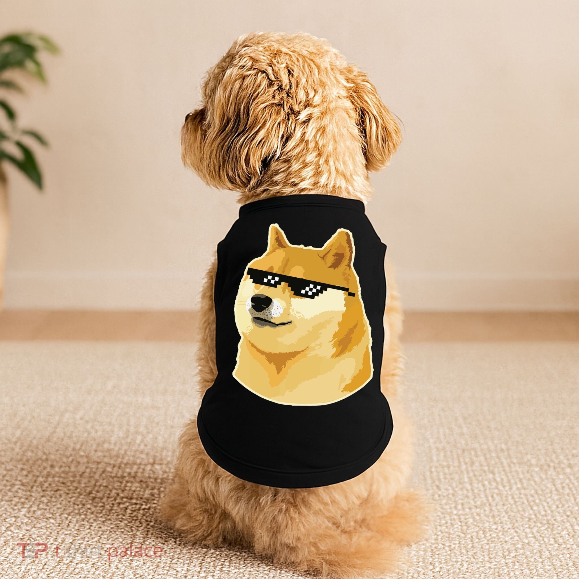 Doge With Deal With It Glasses Doggie Tank