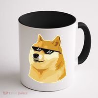 Doge With Deal With It Glasses Coffee Mug thumb 1