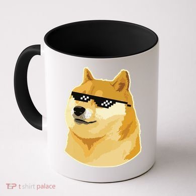 Doge With Deal With It Glasses Coffee Mug