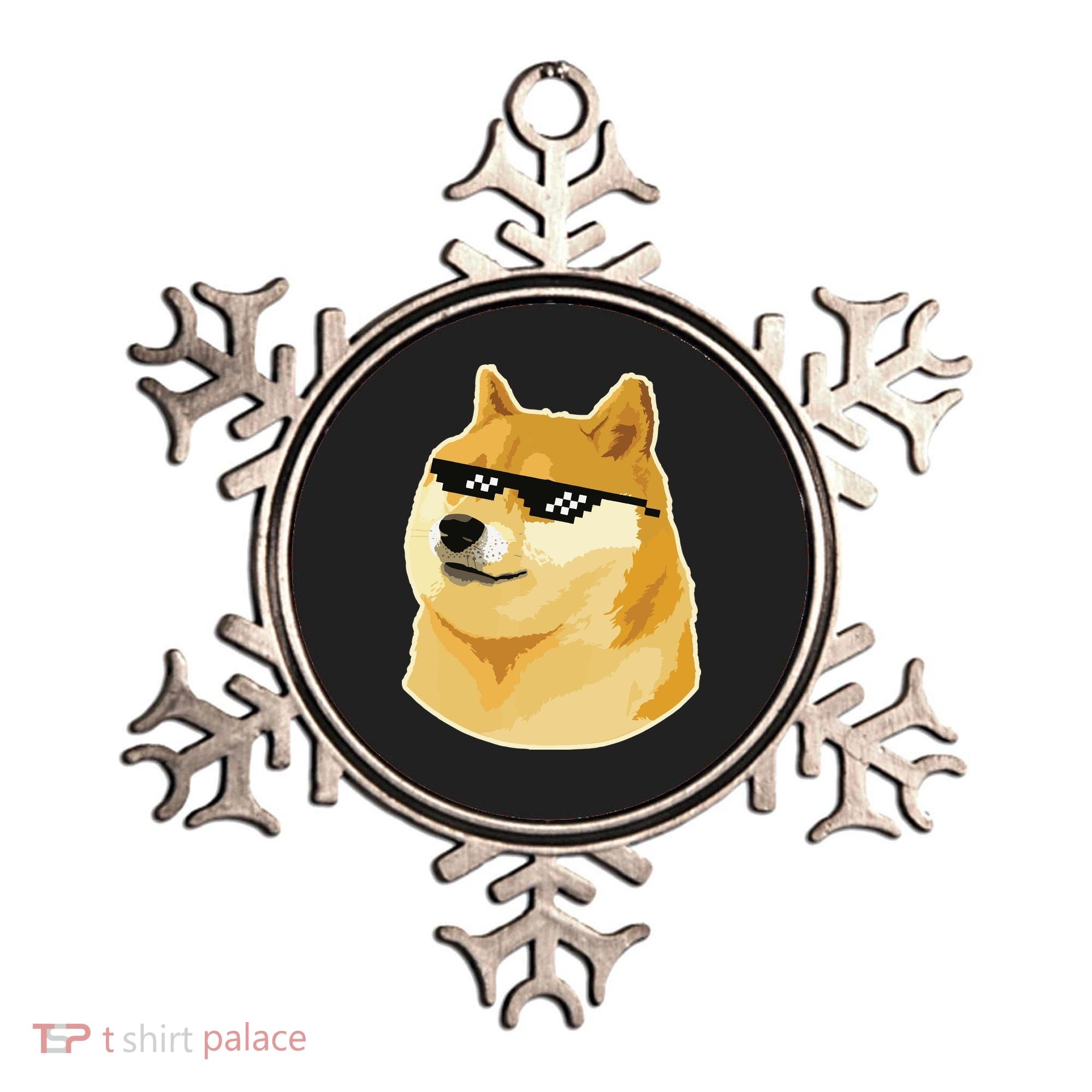 Doge With Deal With It Glasses Ornament