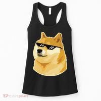 Doge With Deal With It Glasses Women's Tank Top thumb 0