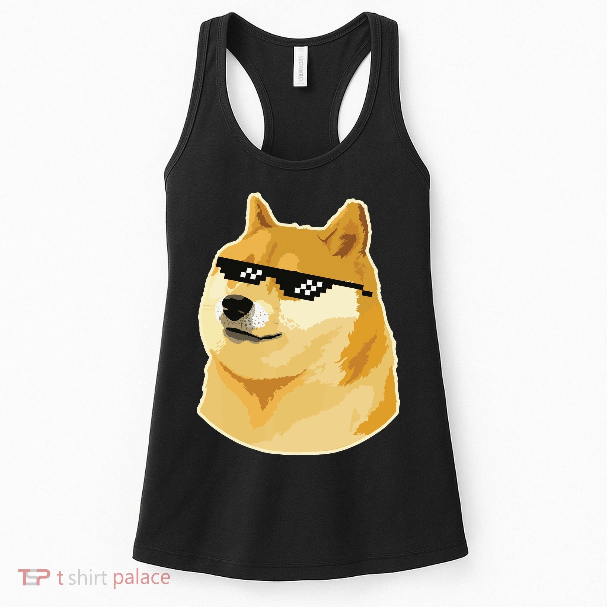 Doge With Deal With It Glasses Women's Tank Top