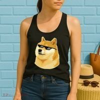 Doge With Deal With It Glasses Women's Tank Top thumb 2