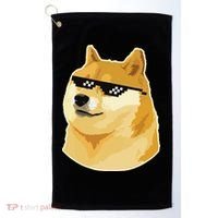 Doge With Deal With It Glasses Golf Towel thumb 0
