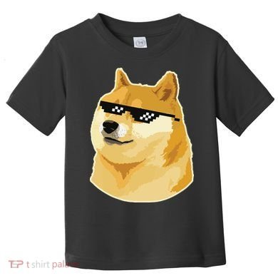Doge With Deal With It Glasses Toddler T-Shirt