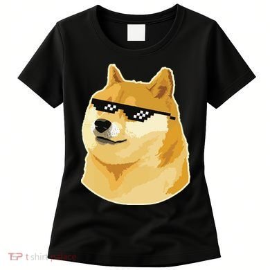Doge With Deal With It Glasses Women's T-Shirt