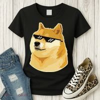 Doge With Deal With It Glasses Women's T-Shirt thumb 3