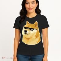 Doge With Deal With It Glasses Women's T-Shirt thumb 4