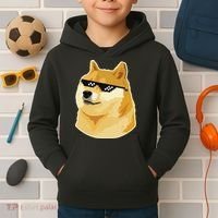 Doge With Deal With It Glasses Kids Hoodie thumb 2