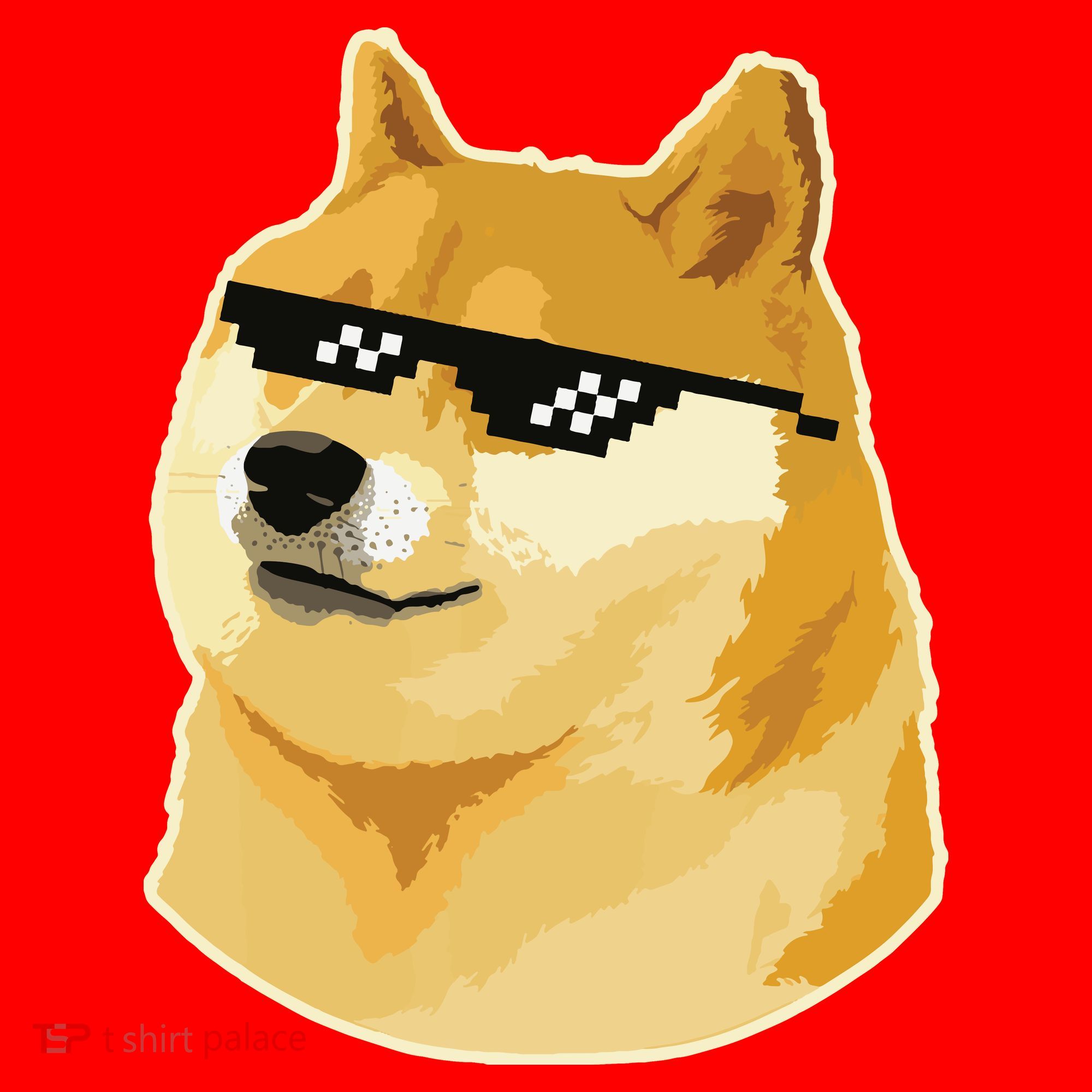 Doge With Deal With It Glasses Santa Hat