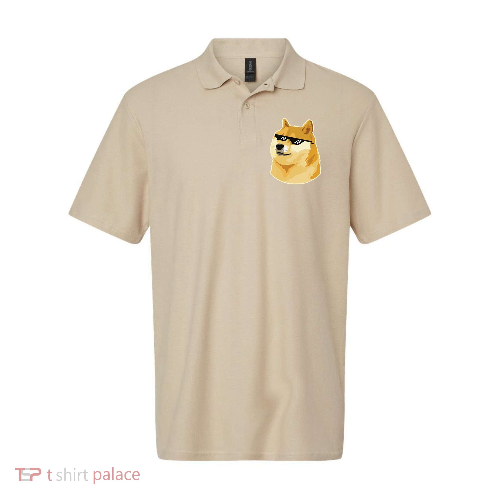 Doge With Deal With It Glasses Polo